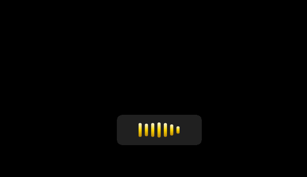 Blabb's floating overlay showing a gold waveform while it listens